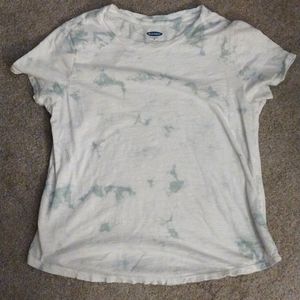 White and green tye dye old navy shirt